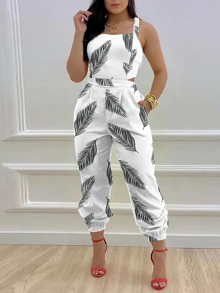 Women's Jumpsuits Sling Bare Back Pocket Sleeveless Jumpsuit - LuckyFash™