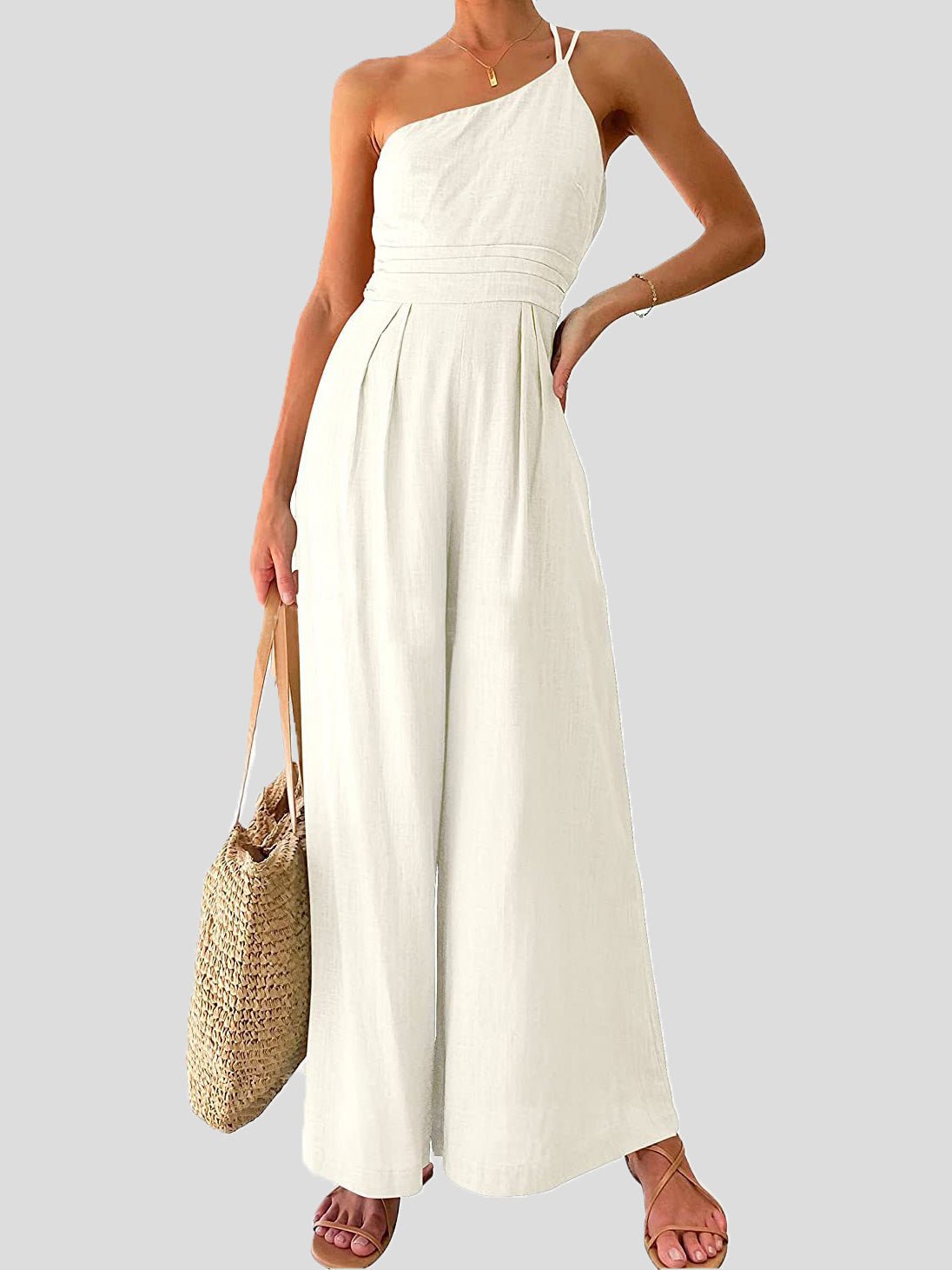 Women's Jumpsuits Sling Pocket Wide-Leg Sleeveless Jumpsuit - LuckyFash™