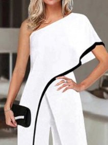 Women's Jumpsuits Sloping Shoulder Irregular Jumpsuit - LuckyFash™
