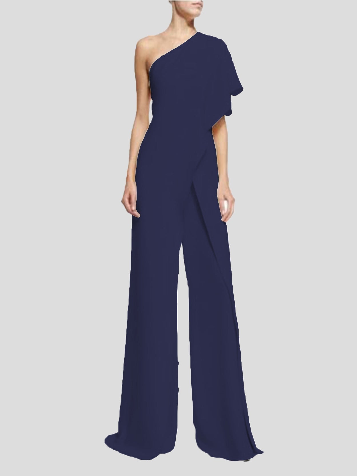 Women's Jumpsuits Solid One Shoulder Wide Leg Jumpsuit - LuckyFash™