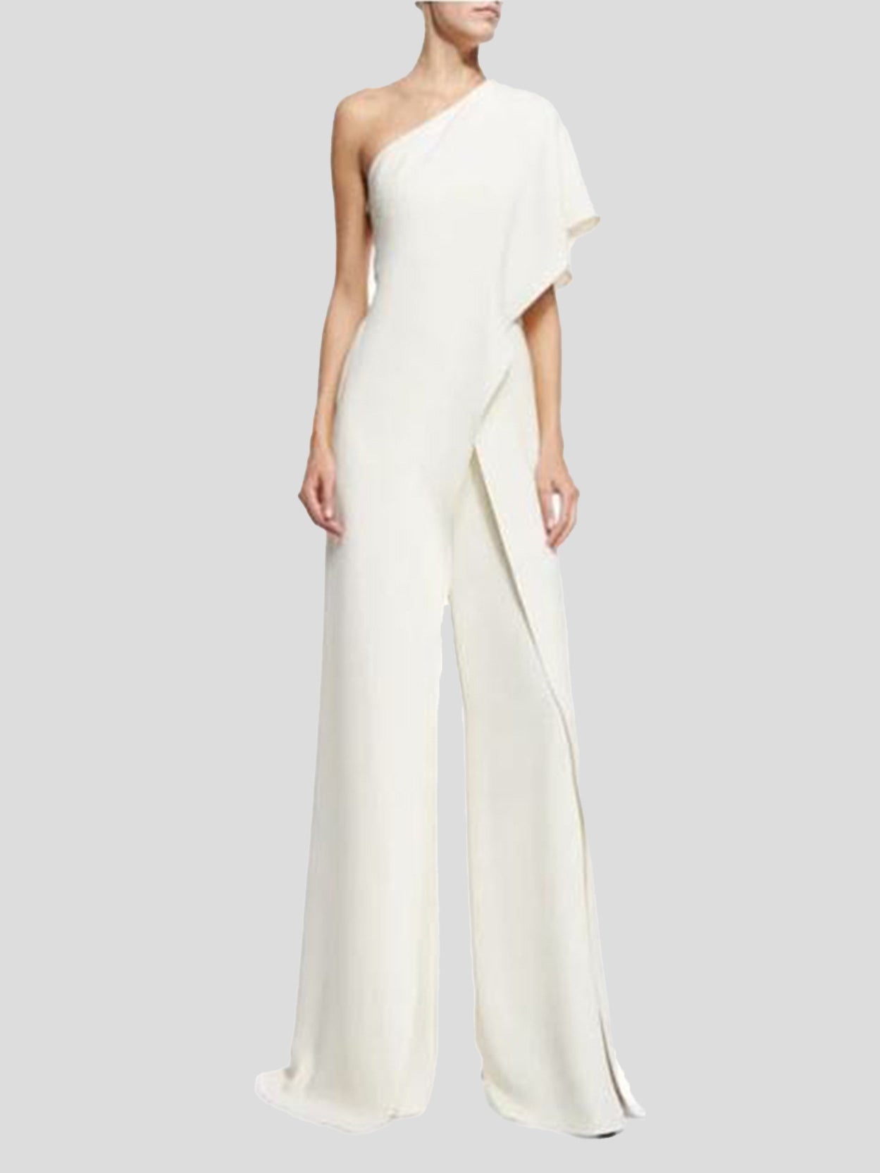 Women's Jumpsuits Solid One Shoulder Wide Leg Jumpsuit - LuckyFash™
