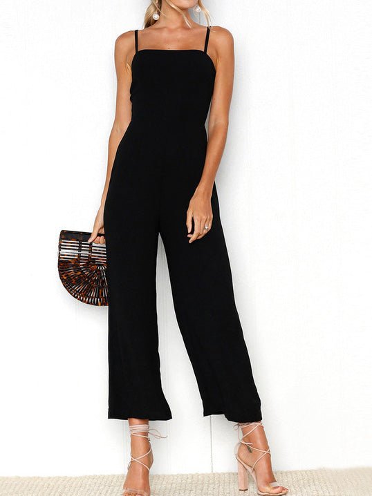 Women's Jumpsuits Solid Sling Sleeveless Casual Jumpsuit - LuckyFash™