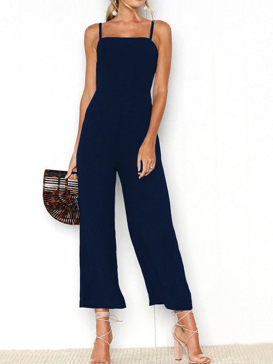 Women's Jumpsuits Solid Sling Sleeveless Casual Jumpsuit - LuckyFash™