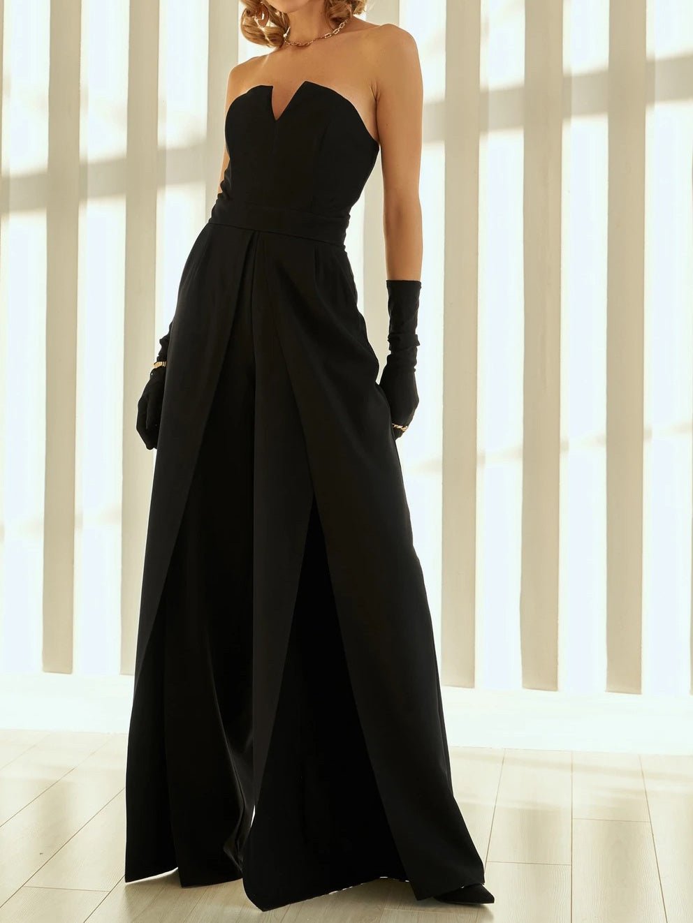 Women's Jumpsuits Tube Top Sleeveless Slit Jumpsuit - LuckyFash™