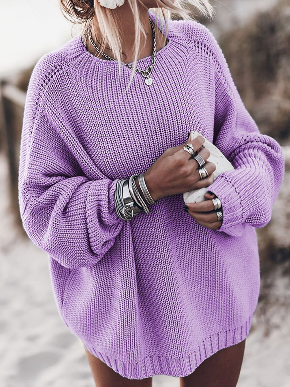Women's Kinnted Plus Size Sweater - LuckyFash™