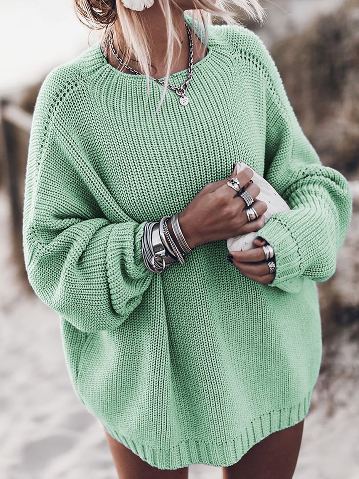 Women's Kinnted Plus Size Sweater - LuckyFash™