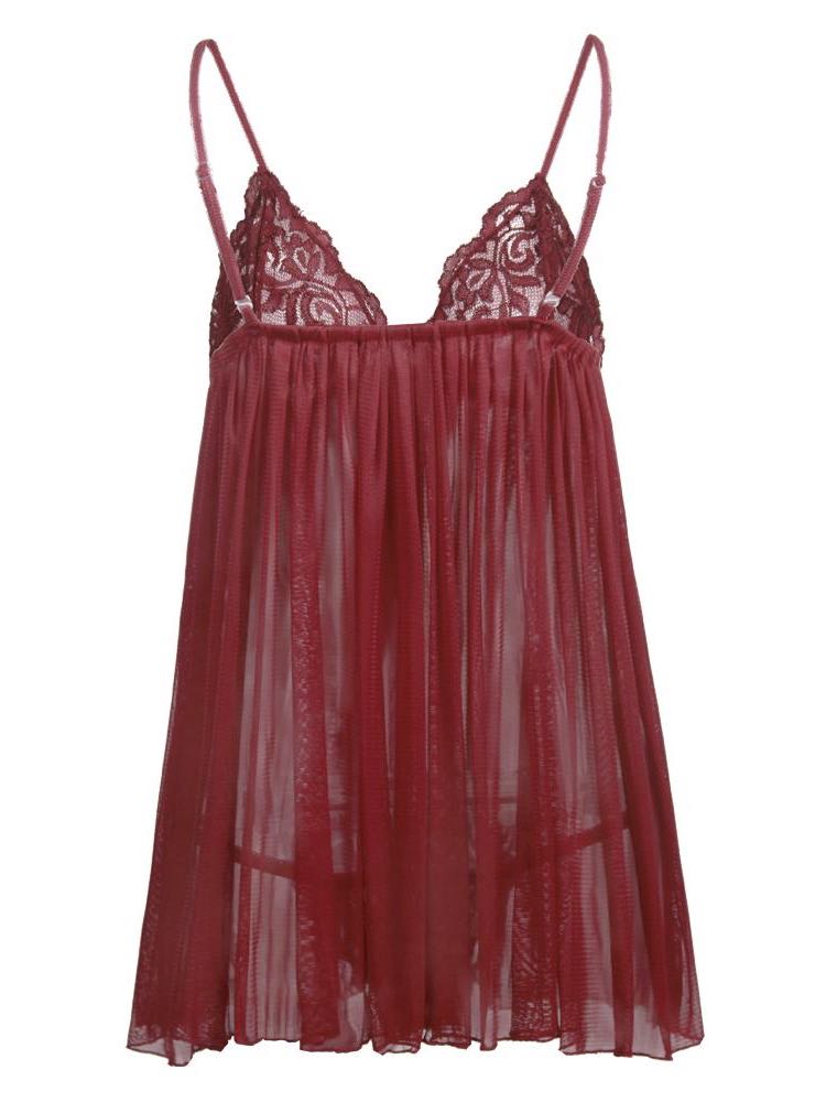 Women's  Lace Sheer Red Lingerie - LuckyFash™