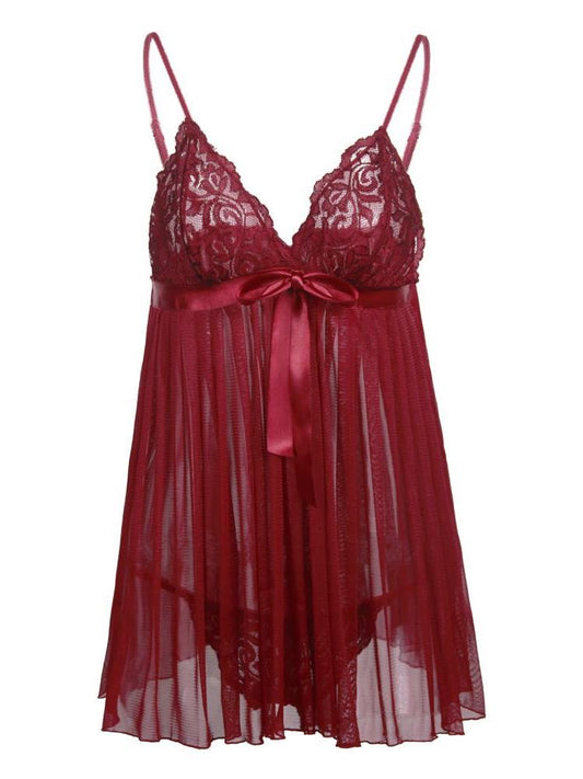 Women's  Lace Sheer Red Lingerie - LuckyFash™