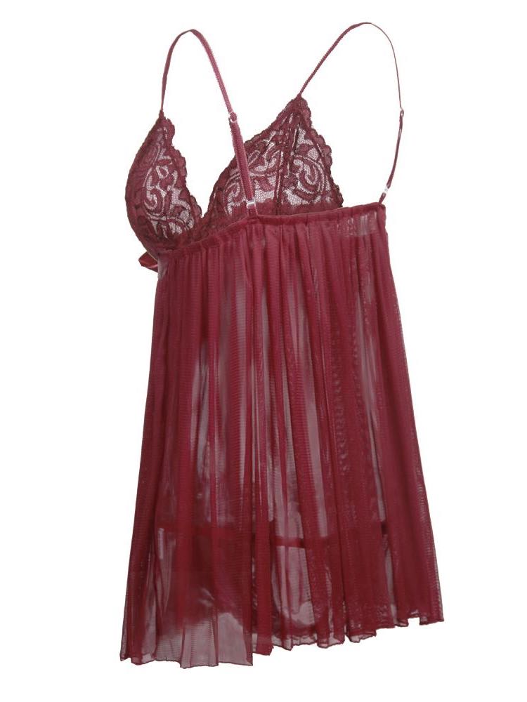 Women's  Lace Sheer Red Lingerie - LuckyFash™