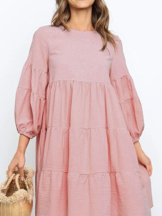 Women's Lantern Sleeve Long Sleeve Dress - LuckyFash™