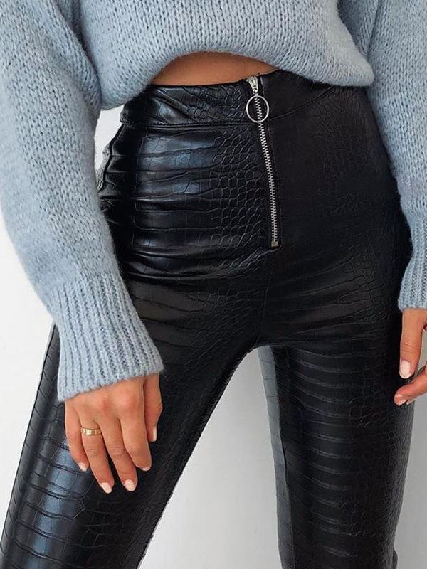 Women's leather trousers design - LuckyFash™
