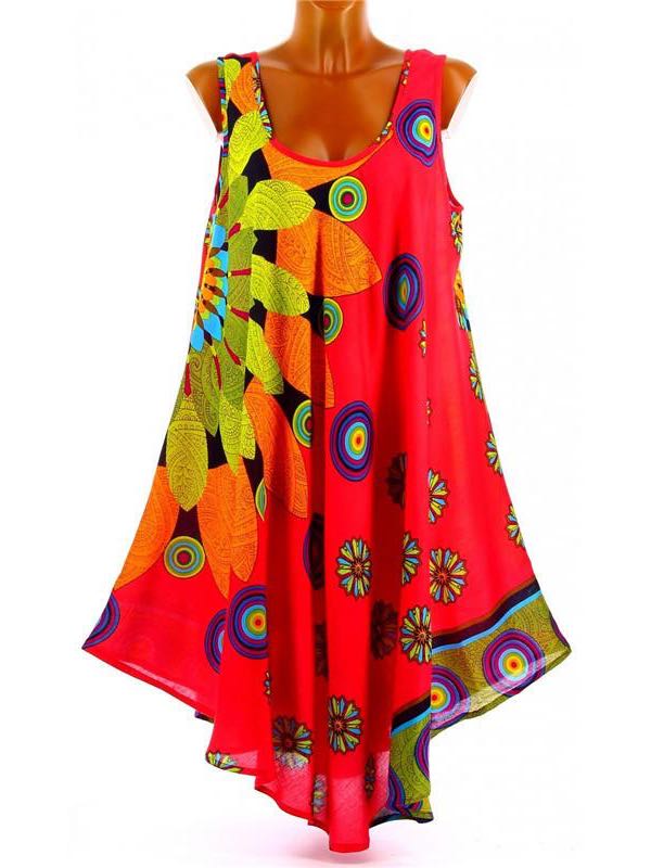 Womens loose Print Dress - LuckyFash™
