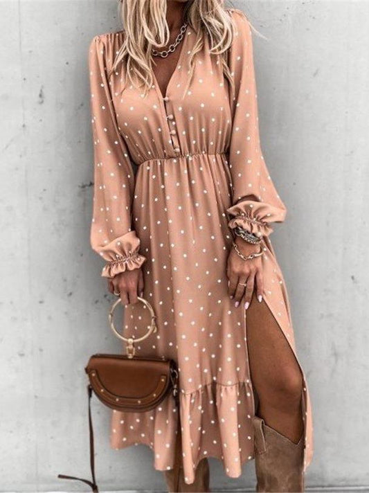 Women's Midi Polka Dot Dress - LuckyFash™