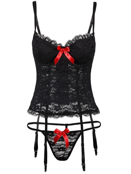 Lace Transparent Bowknot Lingerie - LuckyFash™