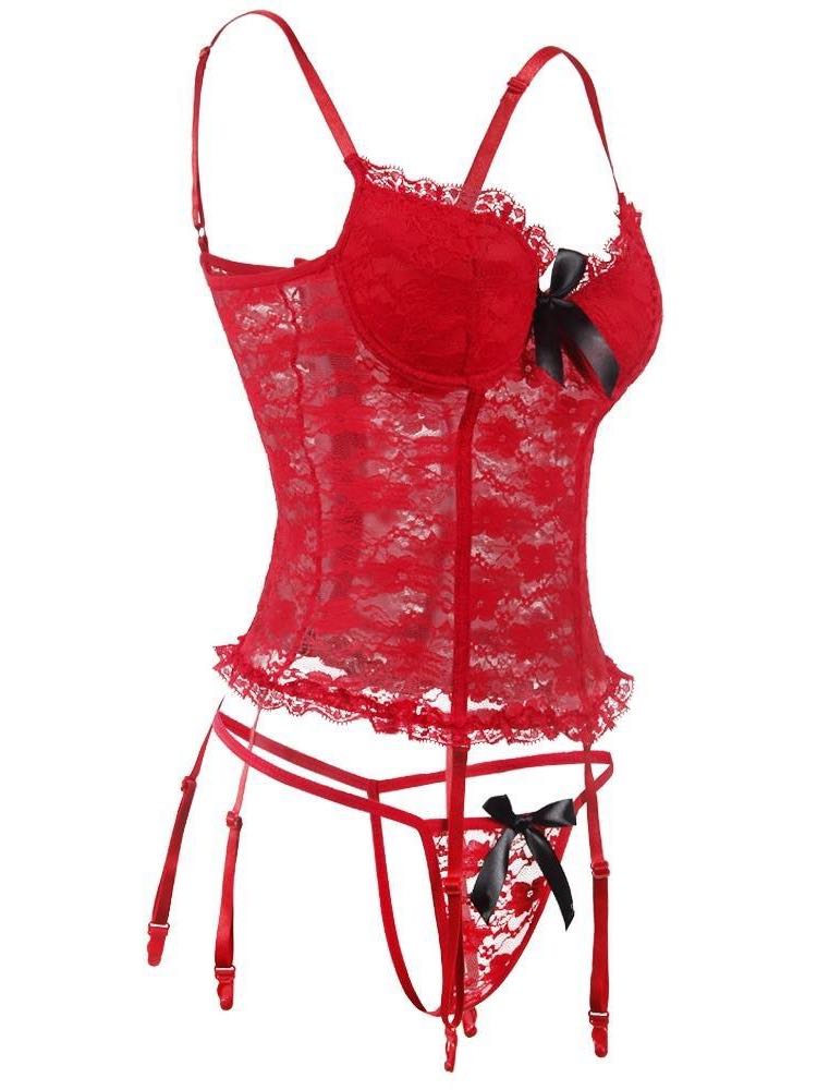 Lace Transparent Bowknot Lingerie - LuckyFash™