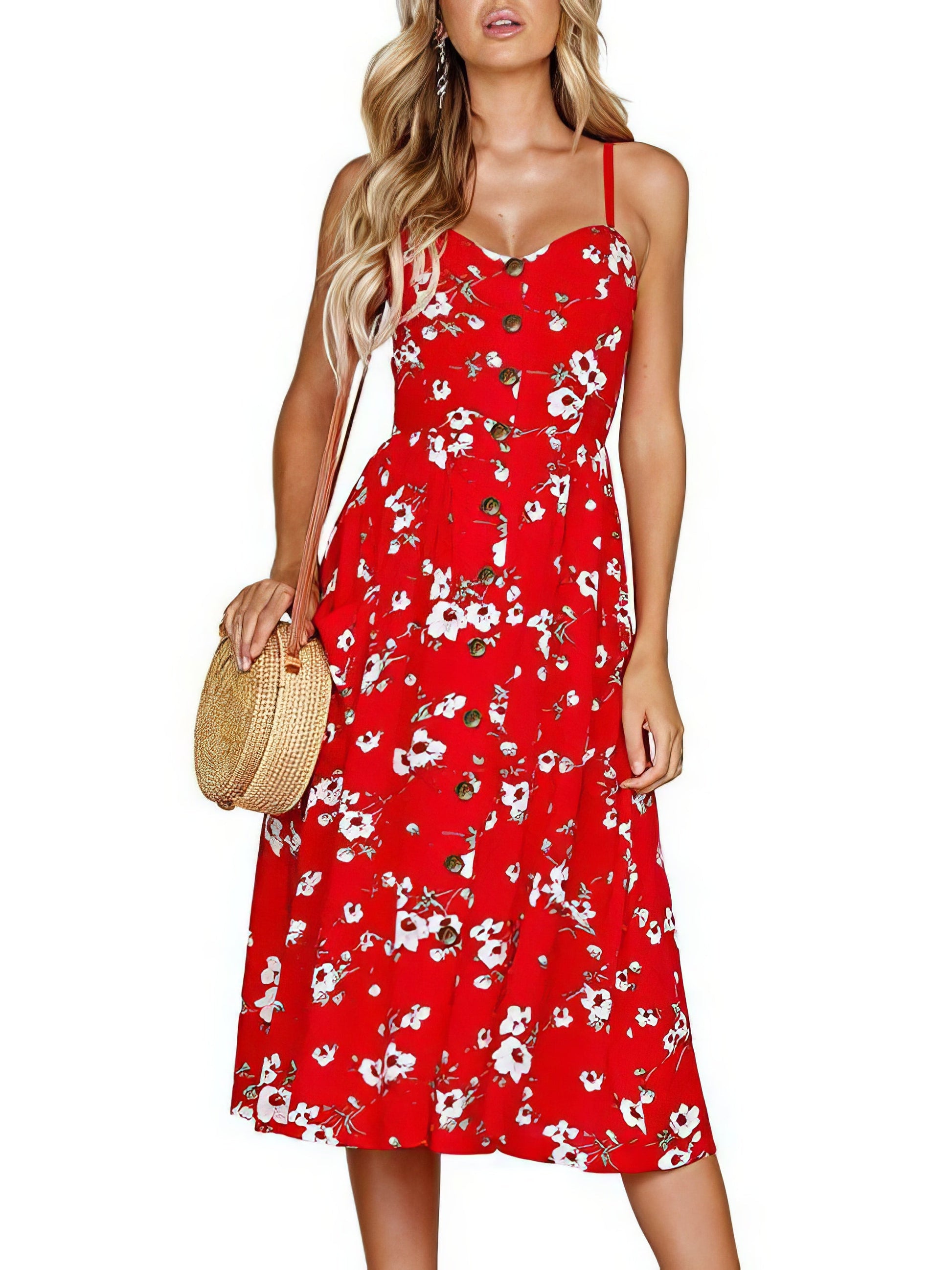 Spaghetti Strap Split Dress For Summer - LuckyFash™