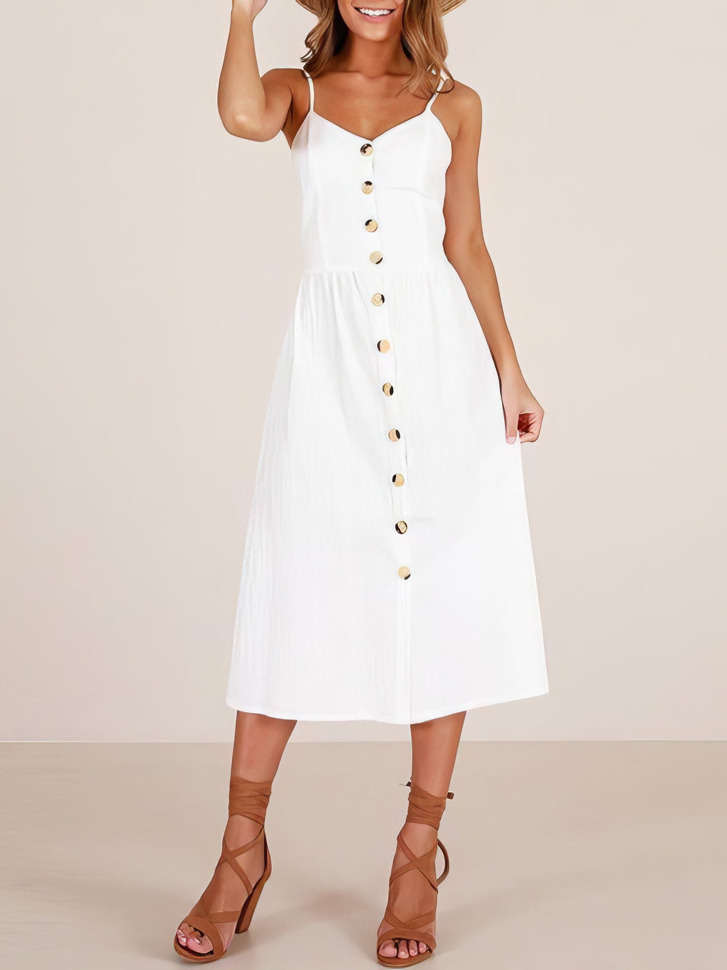 Spaghetti Strap Split Dress For Summer - LuckyFash™