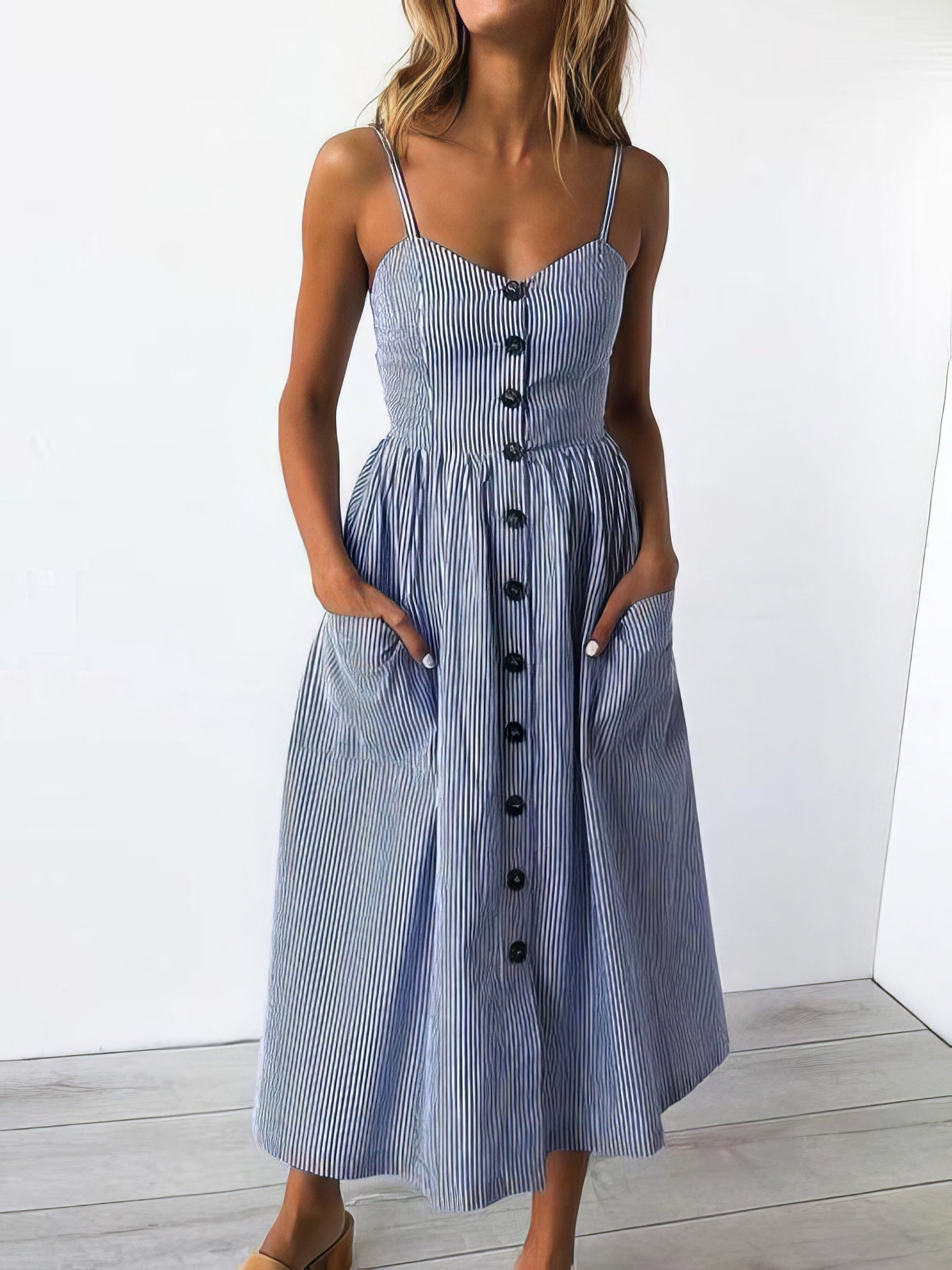 Spaghetti Strap Split Dress For Summer - LuckyFash™