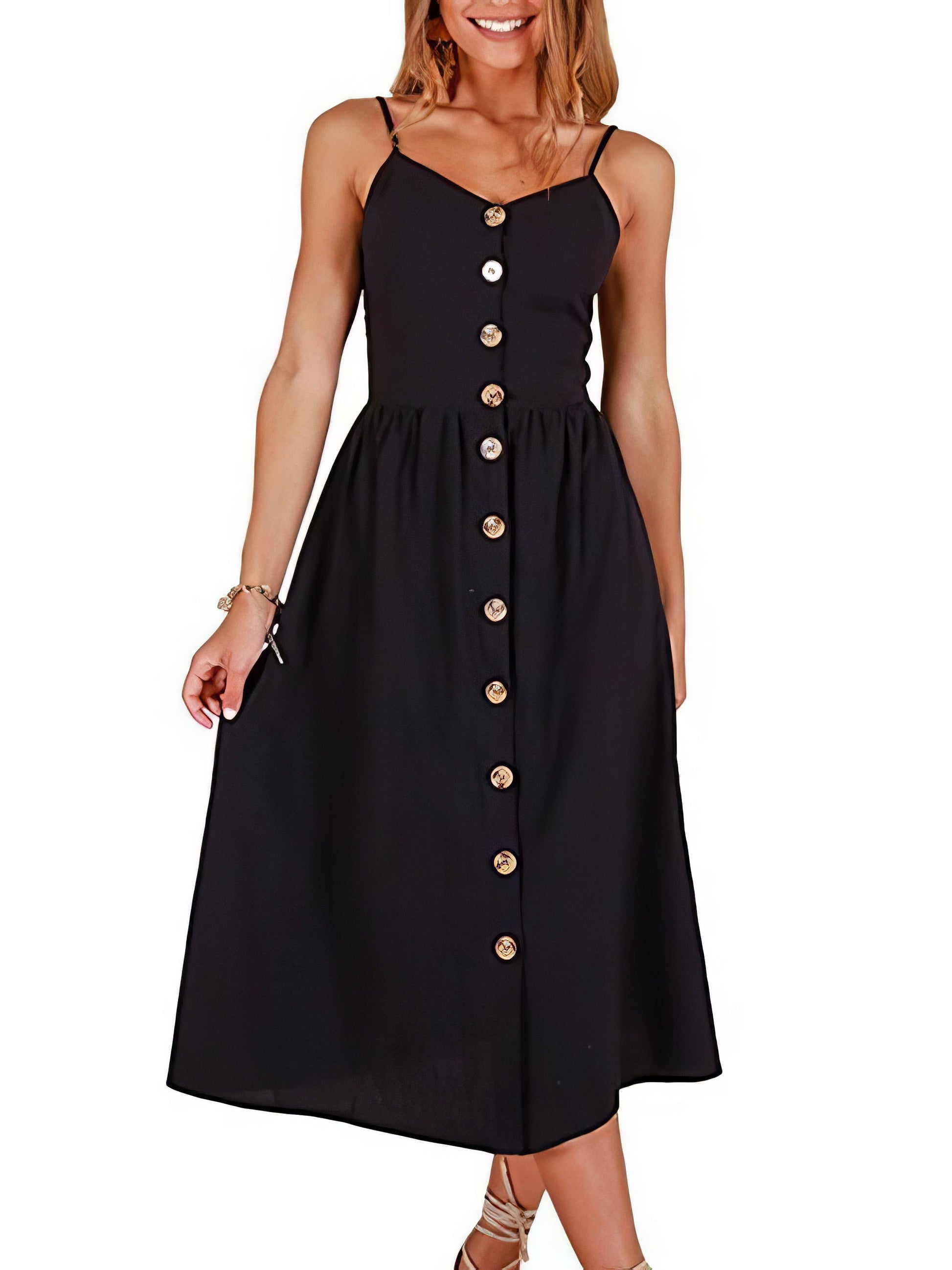 Spaghetti Strap Split Dress For Summer - LuckyFash™
