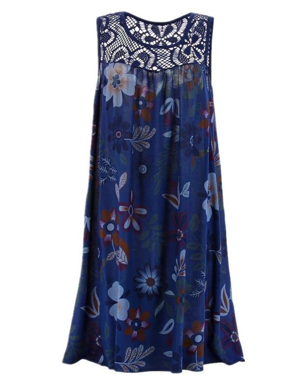 Women's Sleeveless Dress With Lace - LuckyFash™