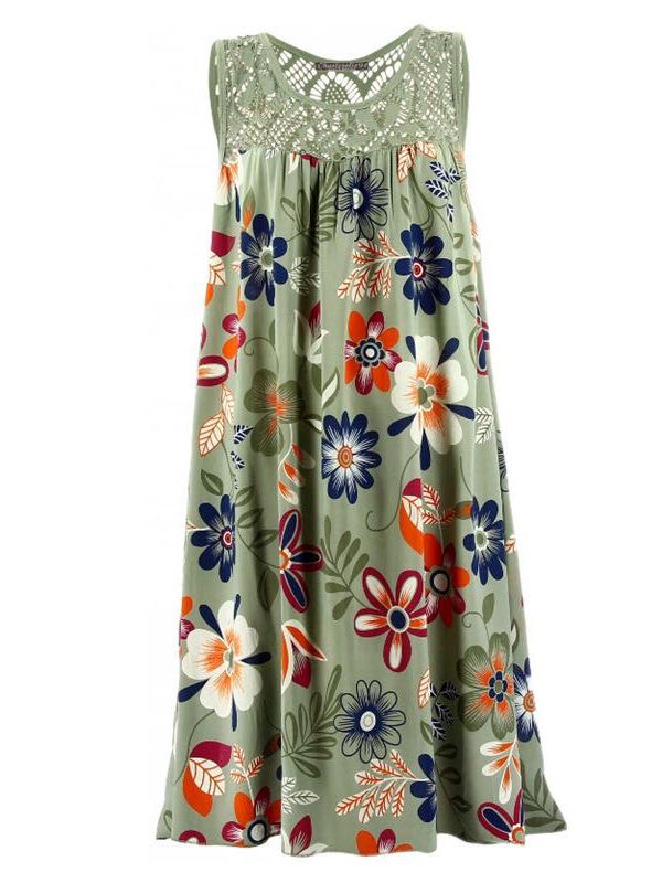 Women's Sleeveless Dress With Lace - LuckyFash™