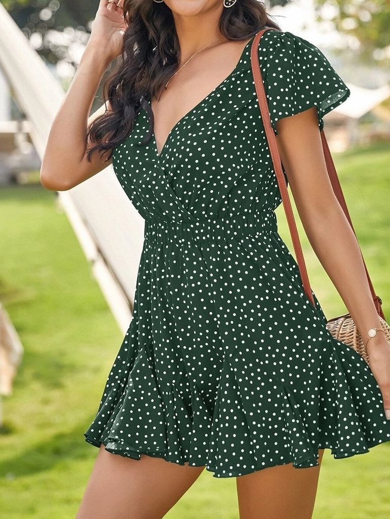 Women's Stylish Floral V-neck Dress - LuckyFash™