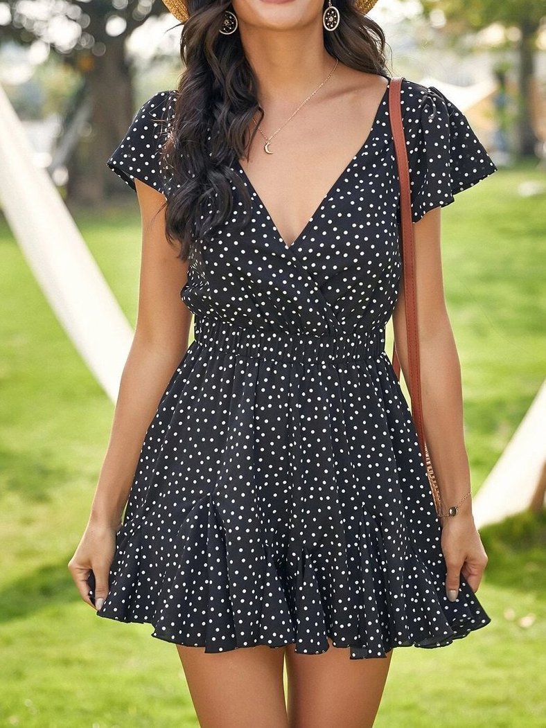 Women's Stylish Floral V-neck Dress - LuckyFash™