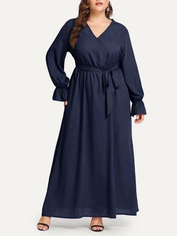 Women's V Neck Plus Size Dress - LuckyFash™