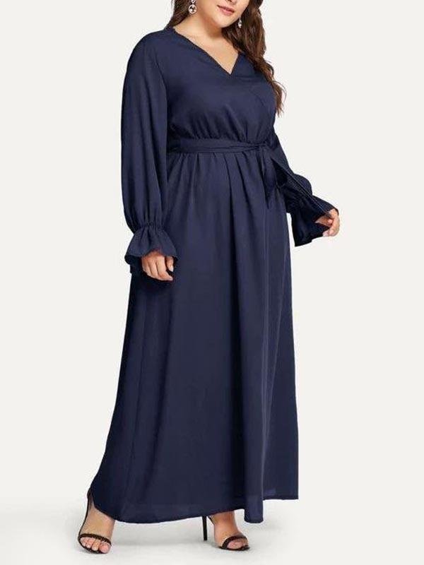 Women's V Neck Plus Size Dress - LuckyFash™