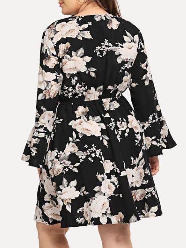 Women's V Neck Plus Size Dress - LuckyFash™