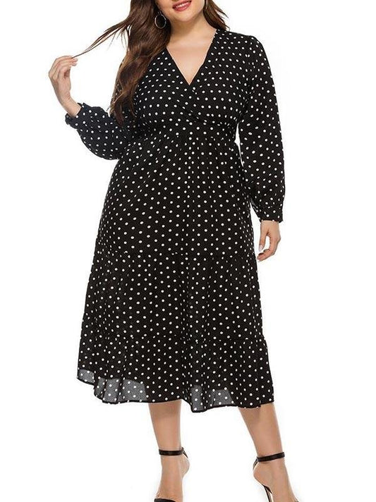 V Neck Plus Size Dress - LuckyFash™