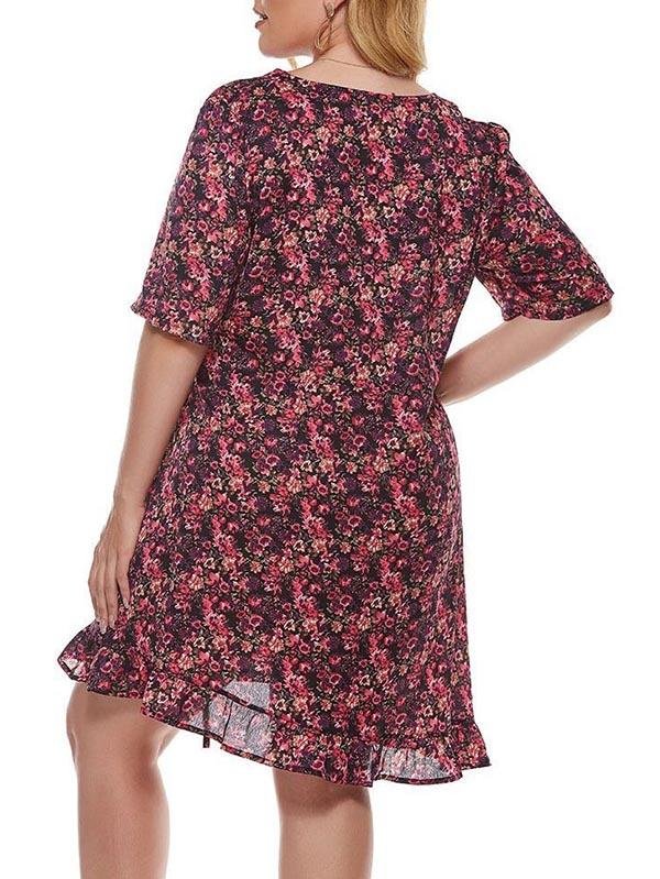 Women's V Neck Short Sleeve Dress - LuckyFash™