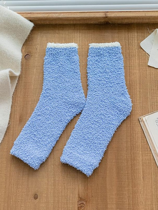 Women's Leg Warmers Boot Cuffs Thick Winter Warm Socks Home Office Daily Solid Color Polyester Spandex Basic Casual Classic Warm Cute 1 Pair - LuckyFash™
