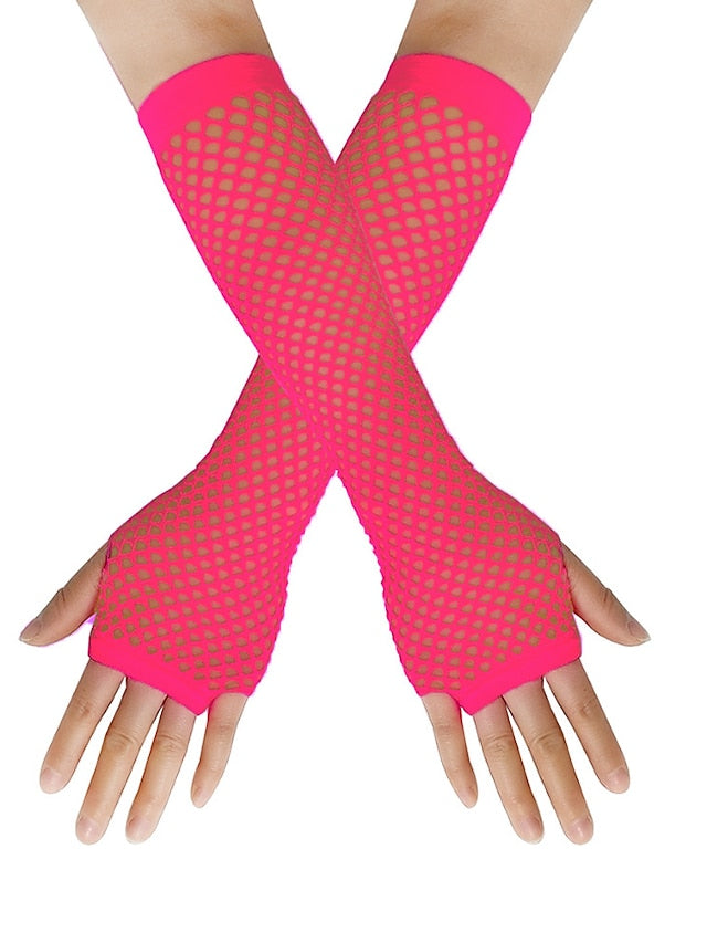 Fingerless Gloves Wedding Daily Pure Color Spandex Cosplay 1 Pair for Women - LuckyFash™
