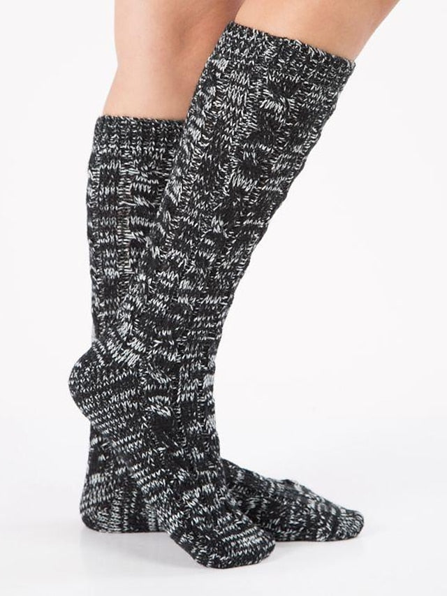 Women's Crew Socks Home Daily Spandex Acrylic Fibers Nylon Basic Casual Classic Warm 1 Pair - LuckyFash™