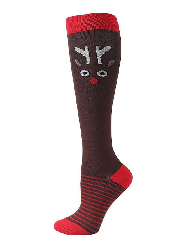 Unisex Knee High Socks Party Christmas Multi Color Spandex Nylon Cotton Casual Classic Warm Cute 1 Pair - LuckyFash™