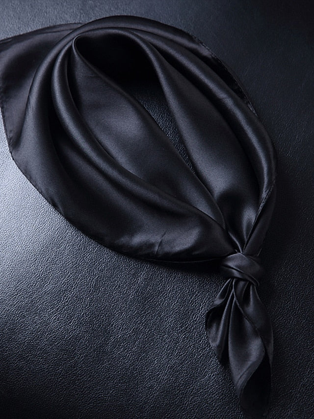 Women's Scarves Satin Scarves Kerchief Office Sports & Outdoor Daily Solid Colored Satin Simple Style 1 pcs - LuckyFash™