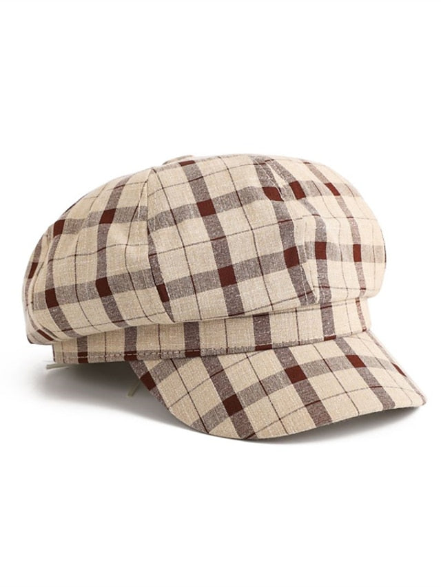 New Vintage White Cap Casual Women Cotton Beret Flat Hats - LuckyFash™