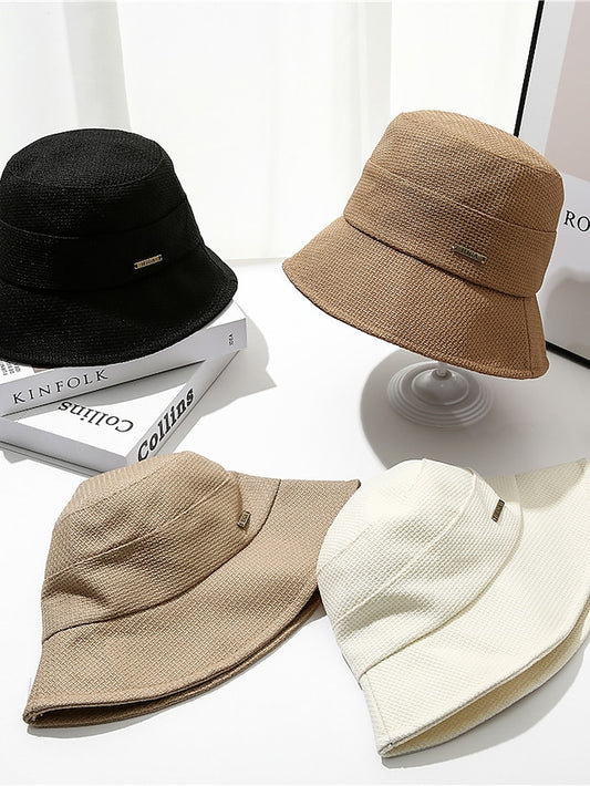 Women's Sun Hat Bucket Cloche Hat Daily Holiday Solid / Plain Color Cloth Casual Breathability Outdoor Comfortable 1 pcs - LuckyFash™
