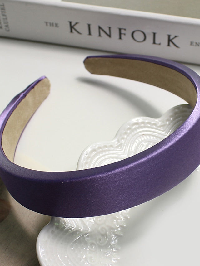 Women's Girls' Headbands Headband For Daily Fabric 15A Satin Black 3A Satin Nude Apricot 2A Satin Champagne - LuckyFash™