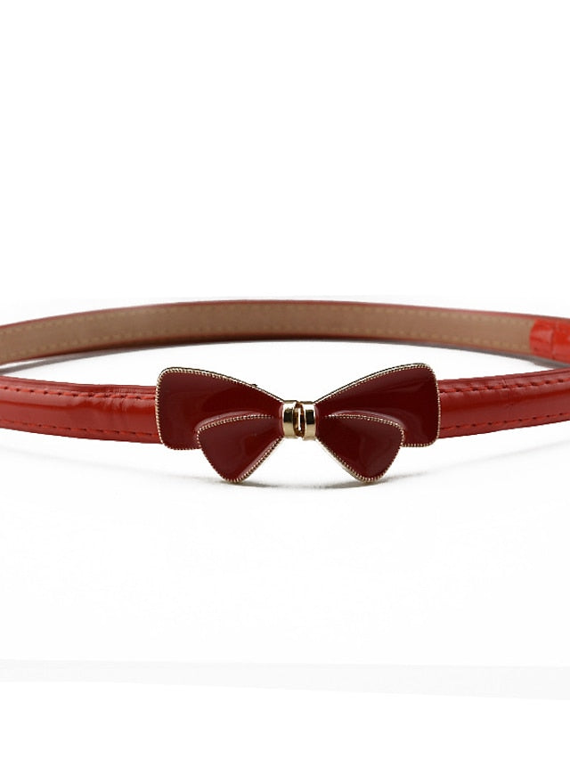 Women's Skinny Belt Party Street Dailywear Holiday Black White Belt Pure Color Resin Pink Fall Winter Spring - LuckyFash™