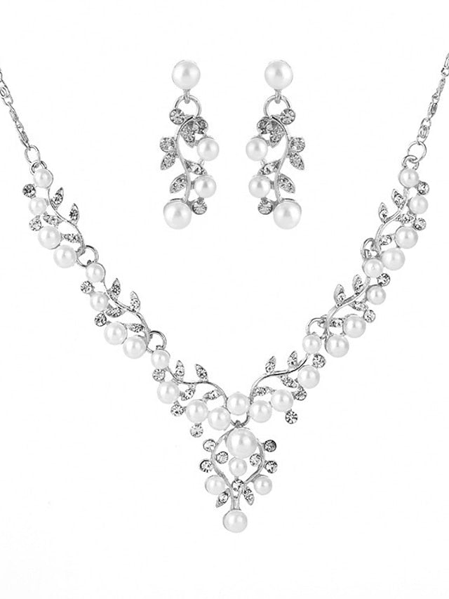 Women's necklace Chic & Modern Party Leaf Jewelry Sets / Wedding / Gold / Silver / Fall / Winter - LuckyFash™
