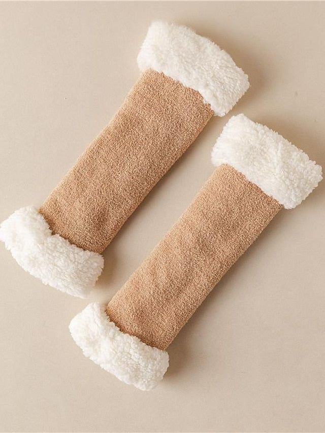 Women's Leg Warmers Boot Cuffs Thick Winter Warm Socks Home Daily Solid Color Polyester Spandex Basic Classic Warm Casual 1 Pair - LuckyFash™