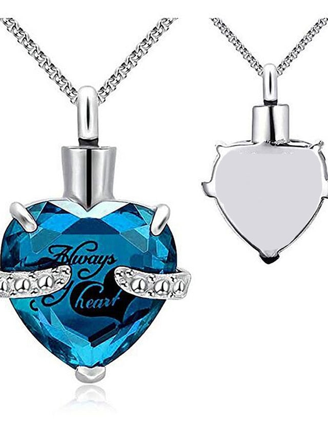 ulatree urn necklaces for ashes cremation jewelry for ashes urns for human ashes heart necklaces for women memorial pendant always in my heart - LuckyFash™