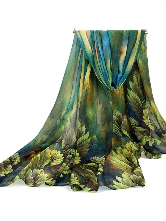 Women's Scarves Shawl Daily Holiday Flowers Voile Bohemia 1 PC - LuckyFash™