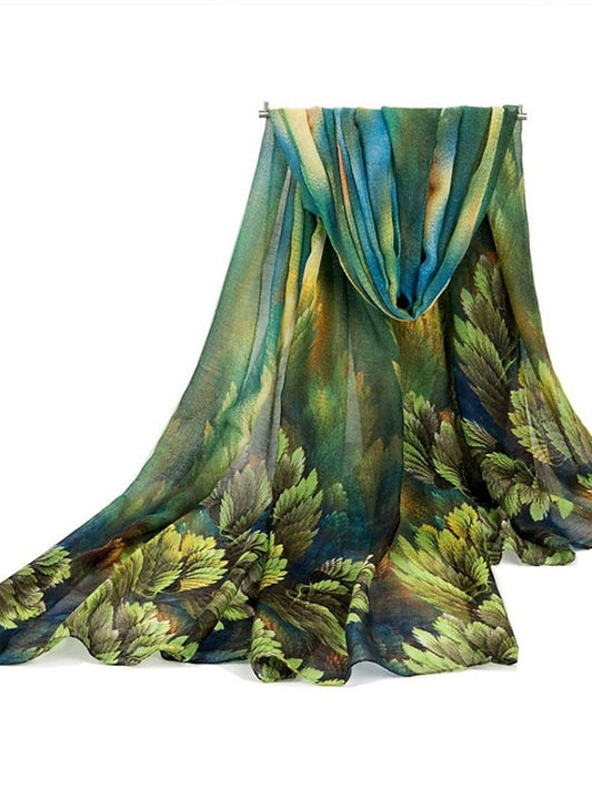 Women's Scarves Shawl Daily Holiday Flowers Voile Bohemia 1 PC - LuckyFash™