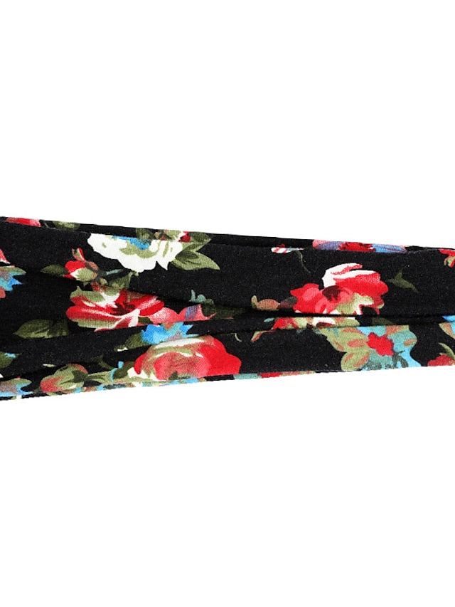 europe and the united states cross-border fashion sports hairband yoga bundle sweat-absorbing headband new ladies wide-brimmed printed headwear - LuckyFash™