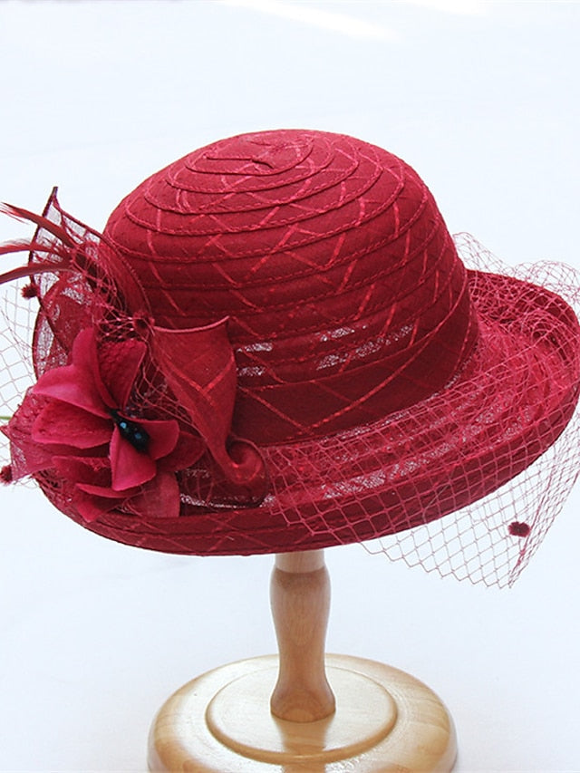 Women's Hat Bucket Hat Sun Hat Black Purple Pink Party Outdoor Dailywear Floral Floral Portable Windproof Comfort - LuckyFash™