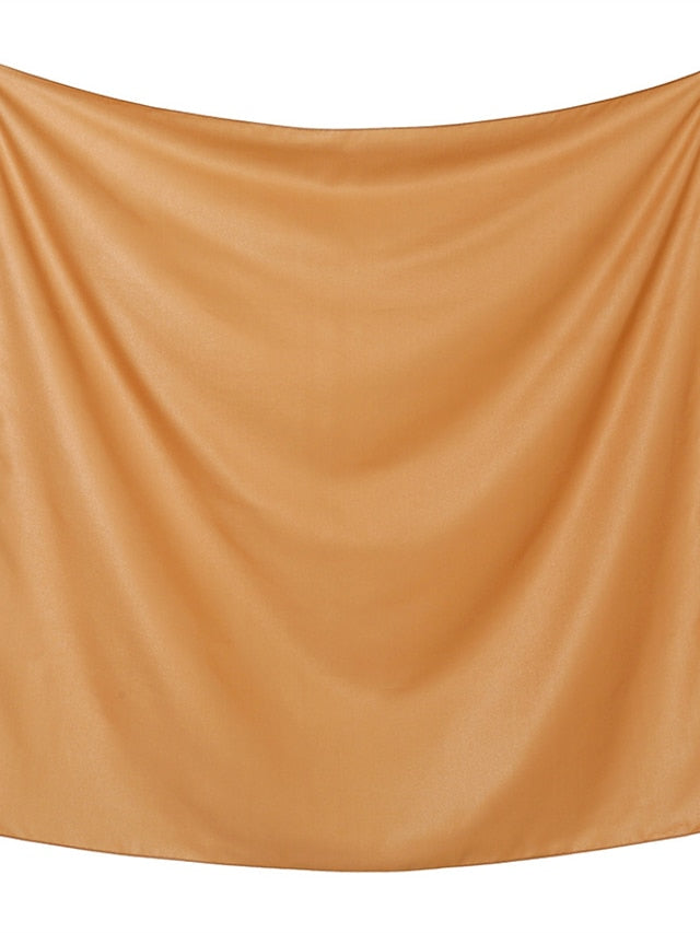 New Solid Color Women Scarf Ethnic Female Headscarf Bright Silk 110*110CM Large Square Scarf Shawl - LuckyFash™