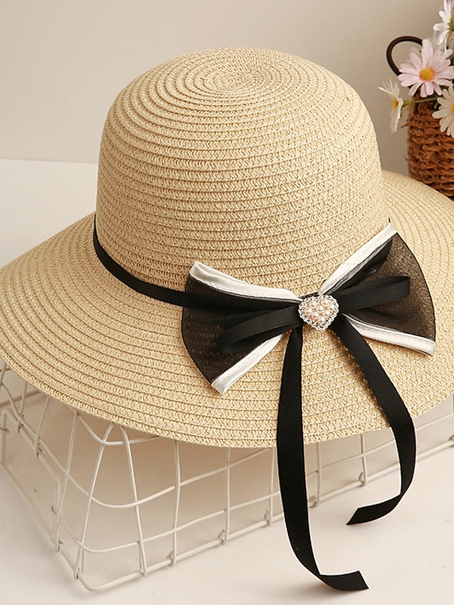 Women's Sun Hat Straw Hat Daily Holiday Straw Vacation Beach Sunscreen 1 pcs - LuckyFash™